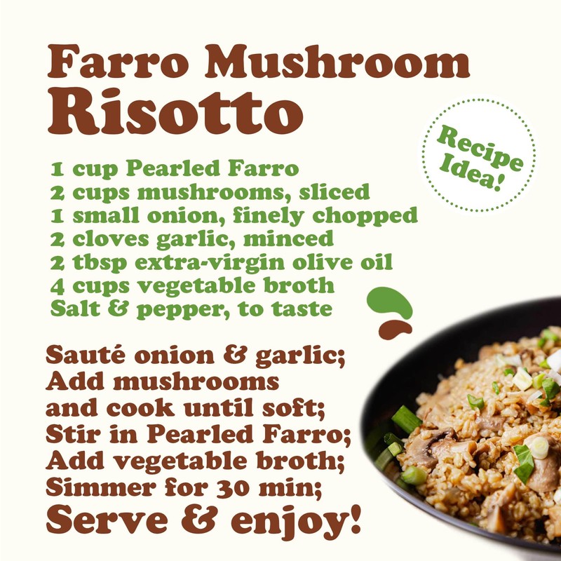 Food to Live Pearled Farro Grain, 1.5 Pounds - Italian