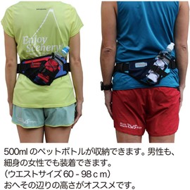 YURENIKUI Pro Pro Running Bottle Pouch (Navy x Gray), Navy × gray