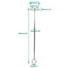2 Pack Ceiling Mount Bracket, Stainless Steel Wardrobe Pipe Bracket