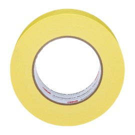 3M Automotive Refinish Masking Tape 388N, 06656, 48 mm x 55 m, Yellow, Crepe Backing, Moisture Resistant, Multi-Purpose, 1 Roll