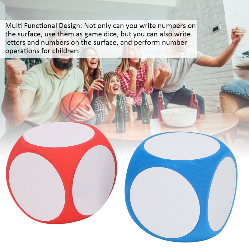 2pcs Dry Erase Dice Set Write On Wipe Off Dry