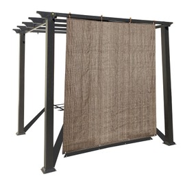 Alion Home© Sun Shade Privacy Panel with Grommets on 2 Sides for Patio, Awning, Window, Pergola or Gazebo - Mocha Brown (12' x 12')