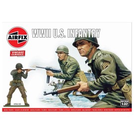 Airfix A02703V WWII U.S. Infantry Vintage Classics Figures 1:32 Scale Model Kit