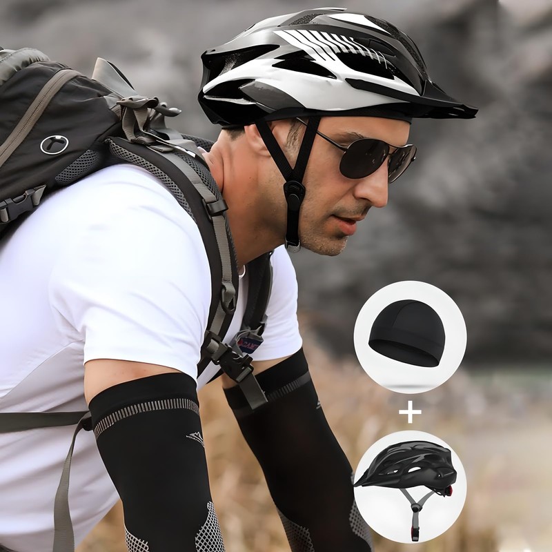 [Vibrly] インナーキャップ 通気速乾 吸汗 冷感 メッシュ スカルキャップ 自転車 バイク 作業用