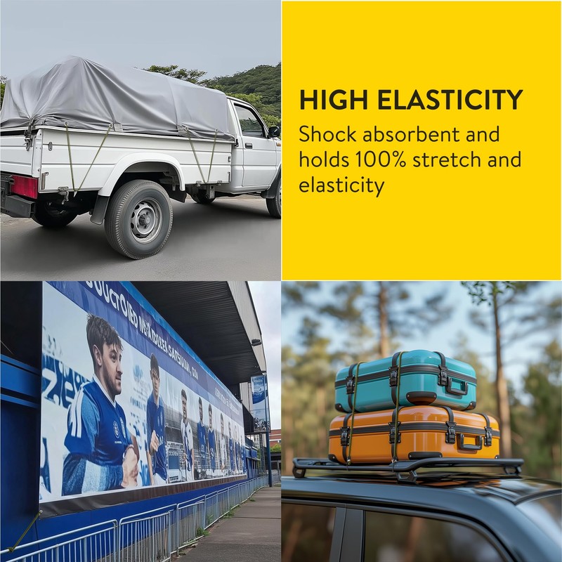 PRETEX Bungee Shock Cord, 8mm x 10m (Rope Only), Olive