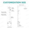 Aolemi Outdoor Shower Kit,8 Inch Rain Head and Handheld,Matte Black