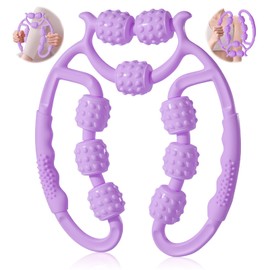 Yanghad Massage Roller, Cellulite Massager, Massage Roller Legs, Leg Massager, Cellulite Roller, Massage Roller with Handle for Leg, Foot, Arm Massage (Purple)