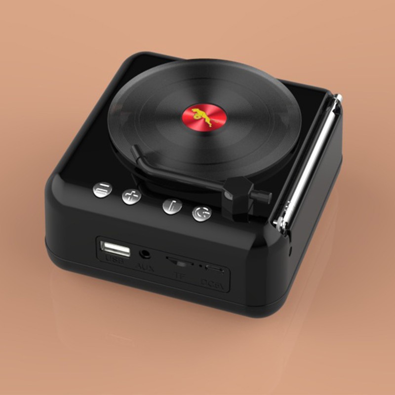 Vinyl Record Bluetooth Speaker Innovative Mini FM Radio HiFi Stereo