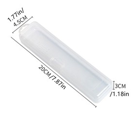 ThFmlva Tongue Scraper Case, 3 Pcs Transparent Travel Case for Tongue Cleaner, Portable & Reusable, Fits Most Tongue Scrapers