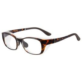 Zoff Air VISOR M Size (Non-Degree) Wellington Type Pollen Protection Glasses, Air Visor, UV Protection, Hay Fever Goggles, Men's (52 □ 18-118), demi brown
