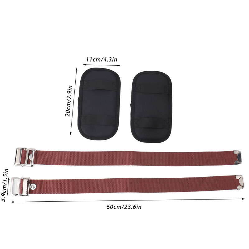 2PCS Drywall Stilt Protective Comfortable Adjustable Stilt Leg Straps Padded