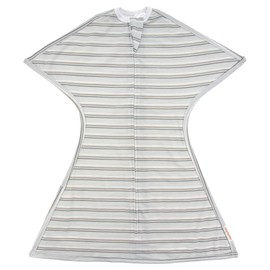 SleepingBaby Zipadee-Zip Transition Swaddle - Baby Swaddling Blanket with Zipper Convenience - Roomy Baby Wearable Blanket for Easy Diaper Changes - Triple Stripe, Large (12-24 Month)