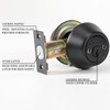 Double keyed Deadbolt Lock - Keyed on Both Sides, 2-Way