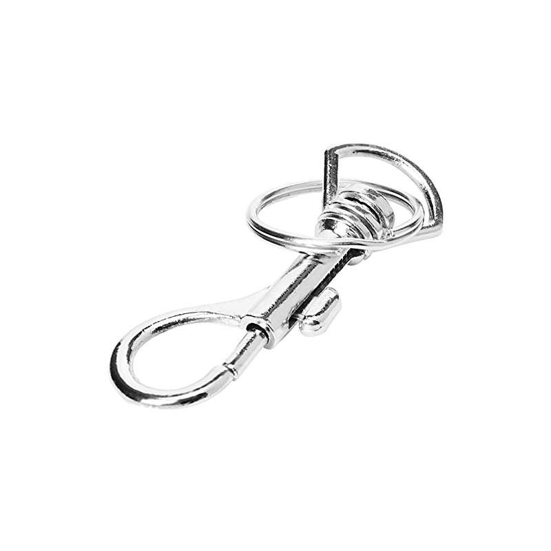 Merriway® BH01835 Metal Hipster Key Snap Hook & Ring -