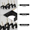 200 Pack 3/4" Half Clamps J-Hook with Nails Set, J