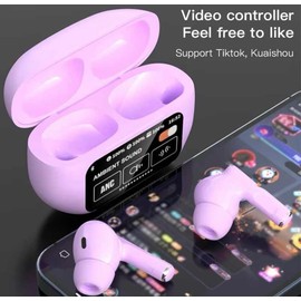 A9 Pro Wireless Headphones, Touch Screen, Noise Cancelling, ANC ENC, Gaming Headset (White)