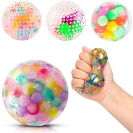 mohito Pack of 4 Stress Balls, Stress Ball for Adults, Stress Balls for Children and Adults, Anti Stress Ball with Water Beads, Hand Exercise Balls for Relaxation, Anxiety, Fidget, Tension and Stress