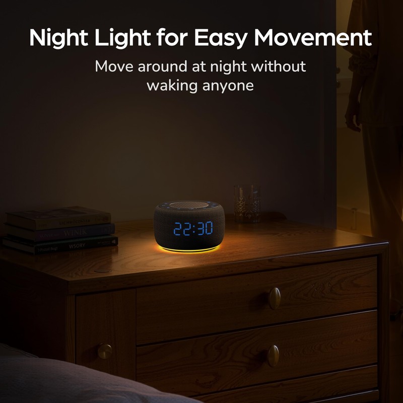BUFFBEE Alarm Clock with Bluetooth Speaker & FM Radio for
