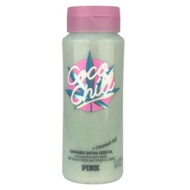 Victoria's Secret VICTORIAS SECRET PINK COCO CHILL EXFOLIATING BODY WASH CANNIBAS OIL 16 oz NEW