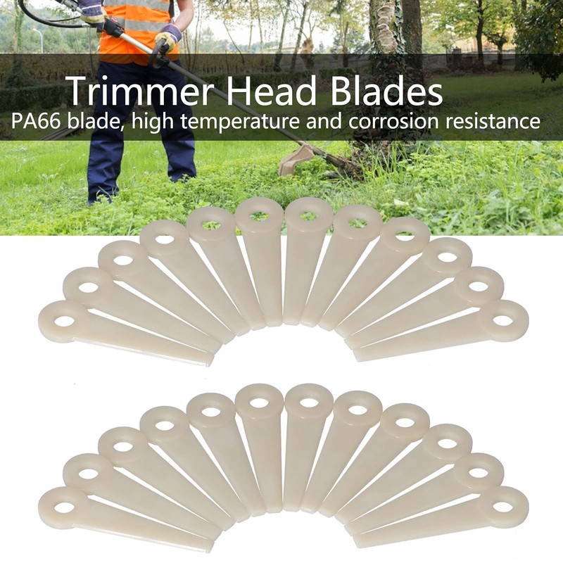 Pack of 24 Plastic Cutting Blades, Plastic Grass Trimmer Blades