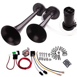 FARBIN Loud Train Horn for Car 12V 150db Super Loud Air Horn Dual Trumpet Truck Horn with Compressor and Button