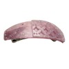 Cross Flower Layer Crystal Rhinestone Hair Barrette - Rosy Pink