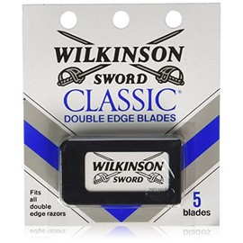 Wilkinson Sword Classic Stainless Steel Double Edge Razor Blades 5 Count (Pack of 20)