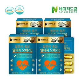 Nature Dream 네이처드림 혈행에 좋은 알티지 오메가3 1050mg x 30캡슐 4박스 Nature Dream RTG Omega-3 1050mg x 30 Capsules 4 Boxes for Good Blood Circulation