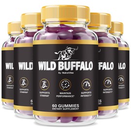 (5 Pack) Wild Buffalo Gummies – Advanced Daily Support Formula with Premium Blend to Help Sustain Natural Energy, Active Lifetyle & Daily Performance, WildBuffalo Easy-to-Chew Gummys (300 Gummies)
