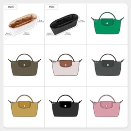 CRAZYSMITH Tote Bag Organizer Insert Compatible with Longchamp Xtra XS Pouch Handbag, Dupont Paper Inner Purse Organizer Insert Makeup Liner Bag Shaper (White, XS/Mini)