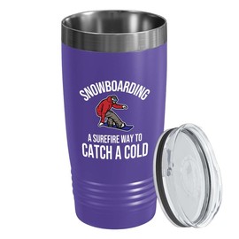 Snowboarding Purple Edition Viking Tumbler 20oz - Snowboarding A surefire - Ski Snowboard Goggles Snowboarder Skiing Snowboarding Gift Skiers Hiking Mountain Snowboarding