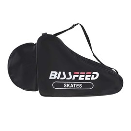 Roller Skate Boot Bag for Adults Kids Storage Bag Portable Waterproof Durable Shoulder Bag Ice Skate Packsack Mesh Breathable Inline Skate Shoe Storage Case for Kids Sports Bag Black Unisex