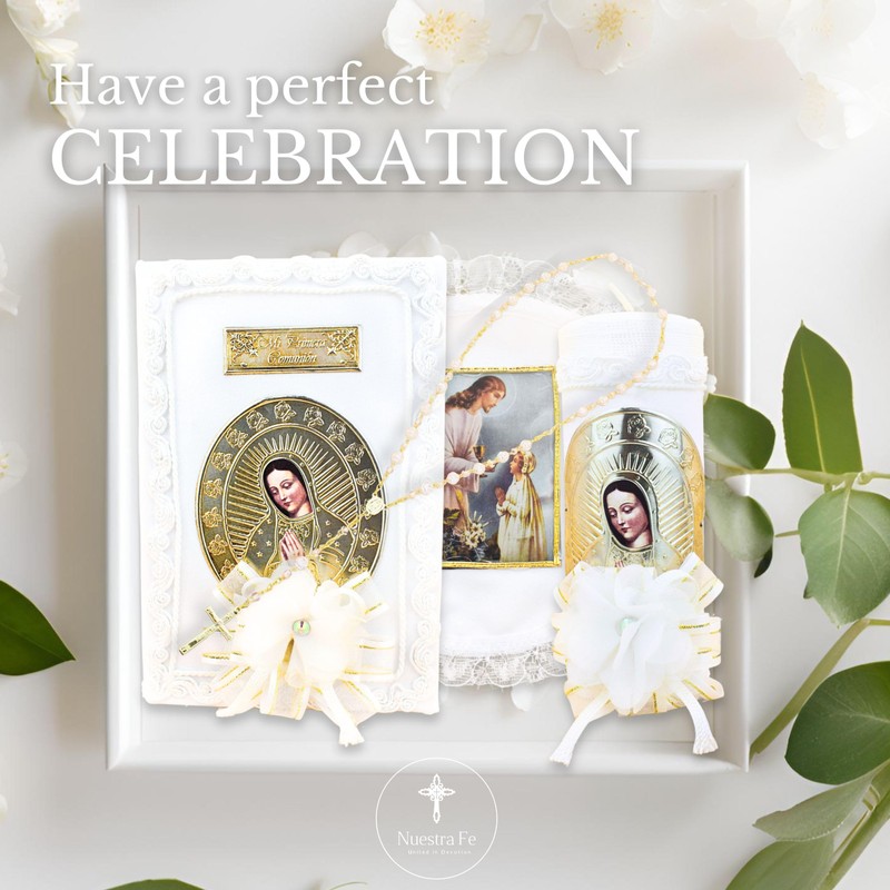 First Communion Bible and Candle - Biblia y Vela de