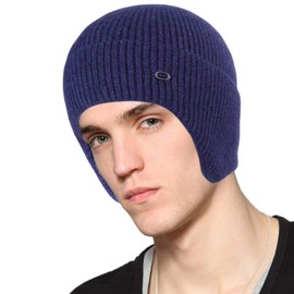 Janey&Rubbins Gorro de invierno con orejeras para esquí, ciclismo, motociclismo, camping, Azul / Patchwork, Talla única