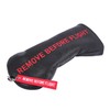 SHABIER Black Golf Head Cover with Red Remove Before Flight