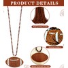 Ahzemepinyo 24 Pack Football Pendant Bead Necklaces Football Shape Necklaces