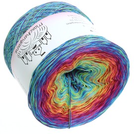 Colour Gradient Yarn 300 g - 1140 m 4-Ply Bobbel Knitting Wool Crochet (Wild Circus)