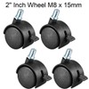 Multibao 4x Pcs 2 Inch Castor Wheel Swivel Caster Threaded
