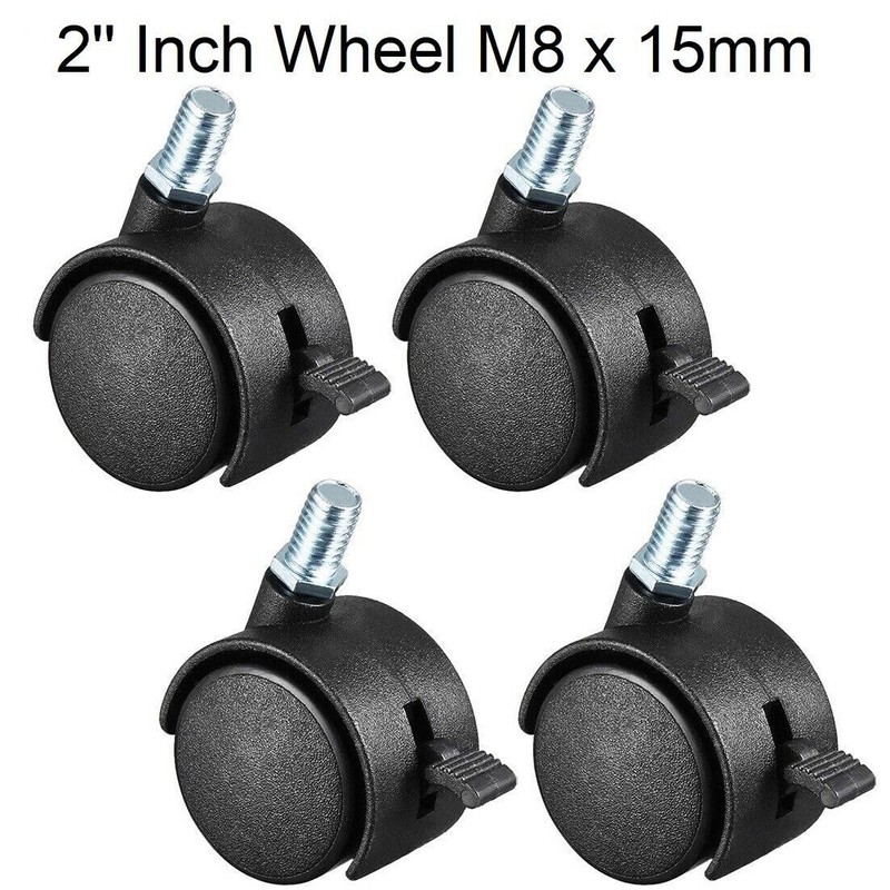 Multibao 4x Pcs 2 Inch Castor Wheel Swivel Caster Threaded