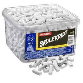 Fazer Skolekridt (School Chalk) - Original - Finnish - Liquorice - Salmiak - Torpedoes - Dragees - Candy - Box 2,0 kg