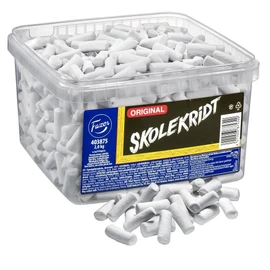 Fazer Skolekridt (School Chalk) - Original - Finnish - Liquorice - Salmiak - Torpedoes - Dragees - Candy - Box 2,0 kg