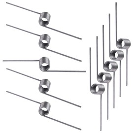 Qrity Pack of 10 Small Torsion Springs Made of 304 Stainless Steel, Torsion Springs with 0.7 mm Wire Diameter, Outer Diameter 4 mm, 9 Rounds, 180° Deflection Spring