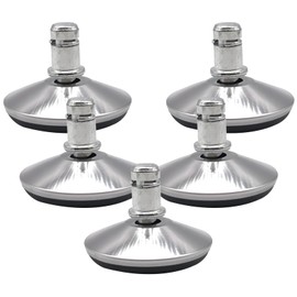 5 x Office Chair Gliders, Stainless Steel Office Chair Gliders, Floor Gliders for Desk Chair, 11 mm x 22 mm, Swivel Chair Feet, Parquet Tiles for Office Chairs, Desks, Sofa Chair