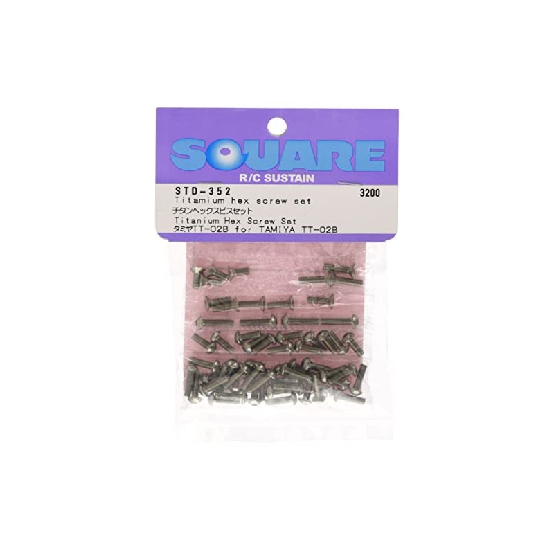 Titanium Hex Screw Set for Tamiya TT-02B STD-352
