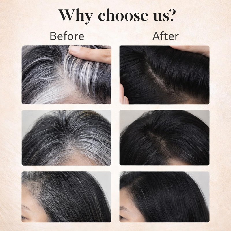 2-in-1 Hair Color Stick & Comb, Long-Lasting Waterproof Color,Sweat-Proof, Quick