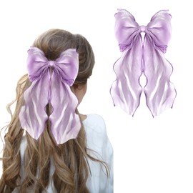 Hair Bow,Hair Bows for Women Hair Bows Princess Hair Barrette Clips Big Hair Bows Clips for Women Girls(purple)