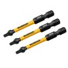DEWALT FLEXTORQ Square #2 Bits 3Pk, Robertson 1/4 x 2-1/4in