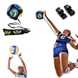 CGLRybO Volleyball Training Equipment with High Elasticity, Adjustable Volleyball Trainer for Serving, Setting, Spiking and Return with Every Swing