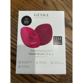 GESKE Facial Brush SmartAppGuided 4 in 1 Facial Brush Magenta New in Box
