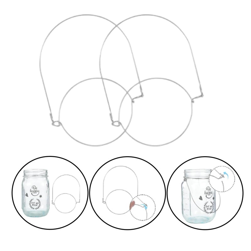 dangjuacua 12-Pack Stainless Steel Wire Hangers for Mason Jars -